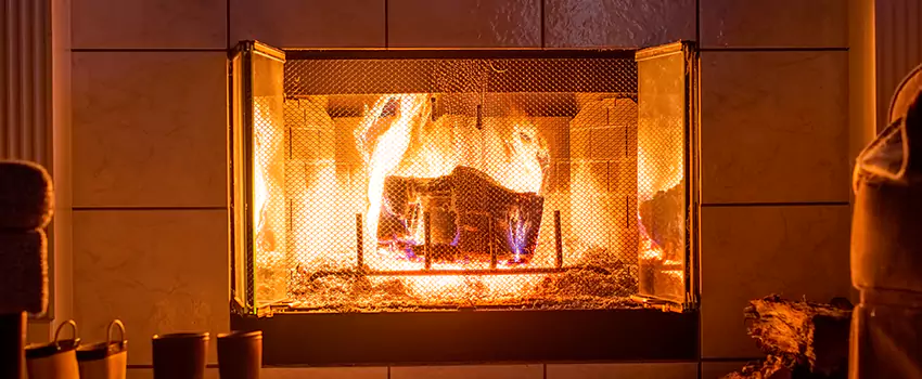 Mendota Hearth Landscape Fireplace Installation in Lindenhurst, New York